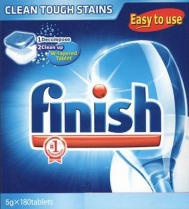 Viên rửa chén bát Finish Easy to use hộp 180 viên dạng tiết kiệm 5g/1 viên