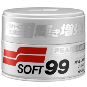 Soft99 - Pearl & Metallic Soft, Sáp Phủ Bóng Bảo Vệ Và Loại Bỏ Bụi Bẩn Cho Xe