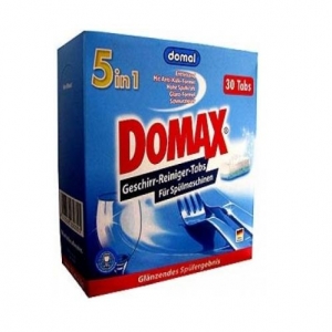 Hộp viên rửa Domax – 5 in 1 Dùng Cho Máy Rửa Bát Hộp 30 Viên
